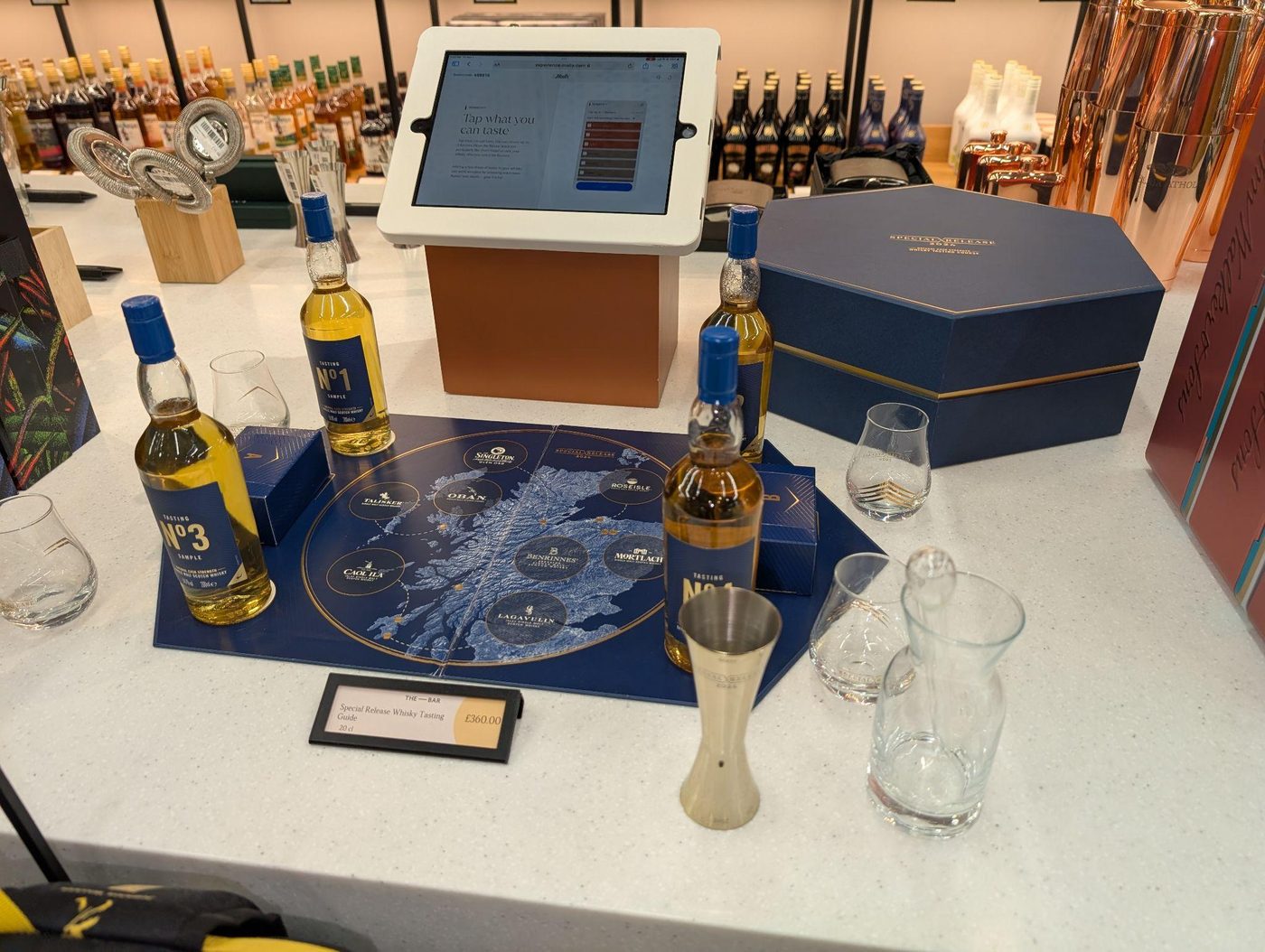 In-store digital whisky tasting experience