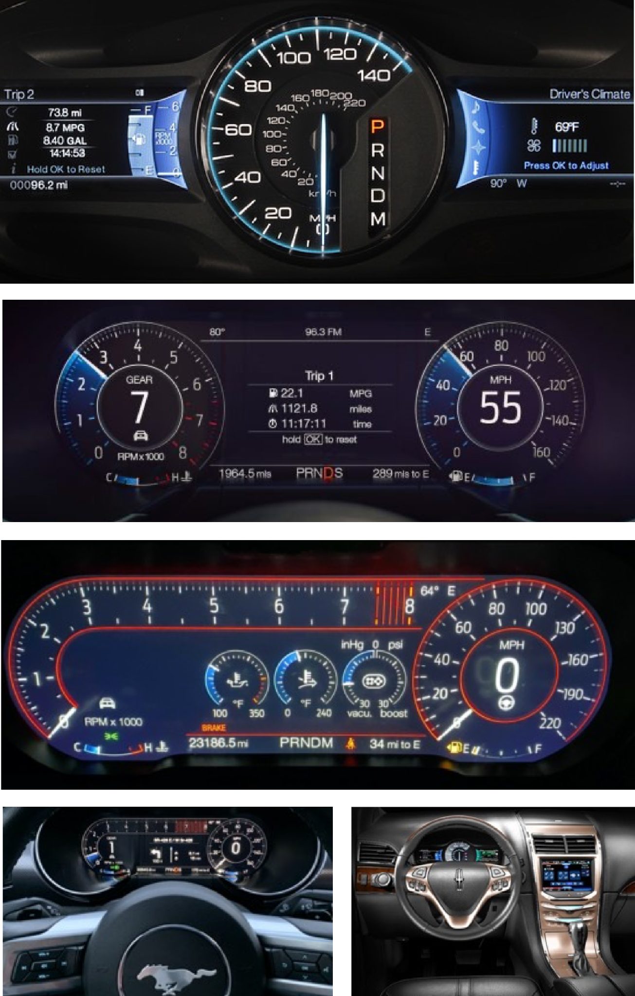 Digital cluster and HUD system, Ford