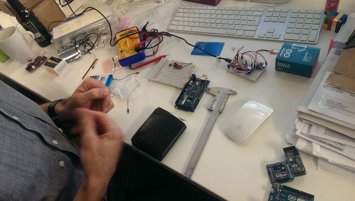 Electronics prototyping desk